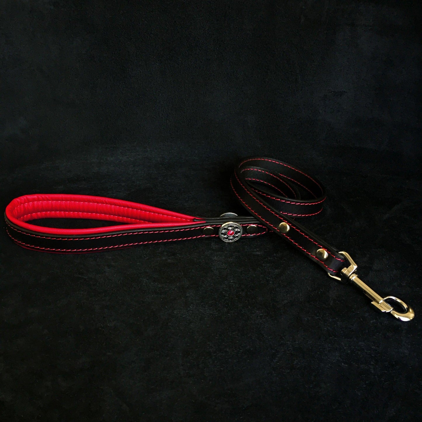 ''Bijou'' harness Black & Red for big dogs