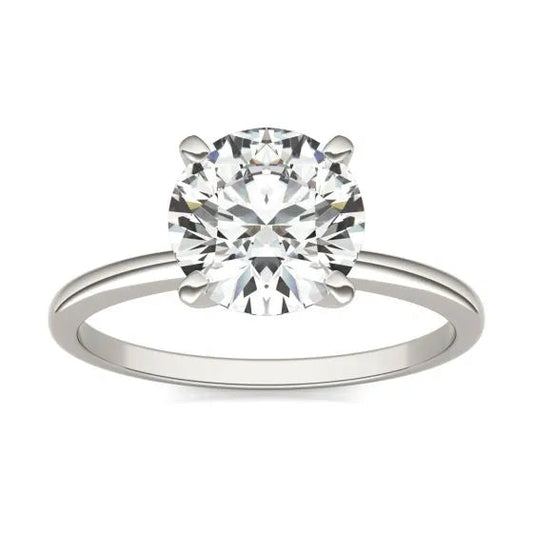 2 CTW Round Lab Grown Diamond Solitaire Engagement Ring 14K White Gold (G-VS)