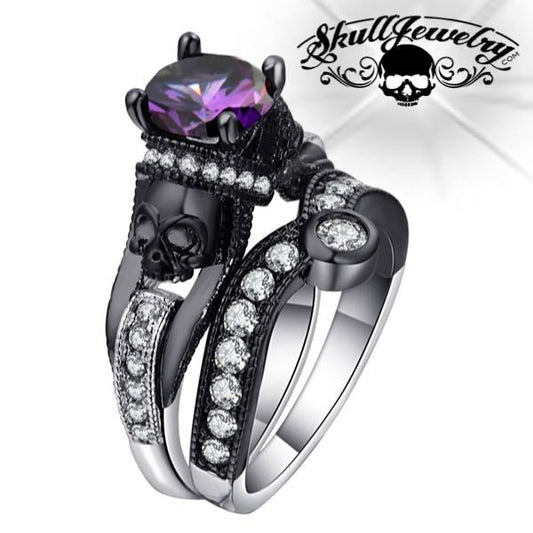 'Due Teschi' Double Skull Ring (w035)